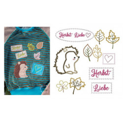 Stickserie - Igelchen Satin Appli